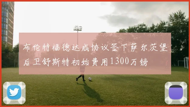 布伦特福德达成协议签下萨尔茨堡后卫舒斯特初始费用1300万镑